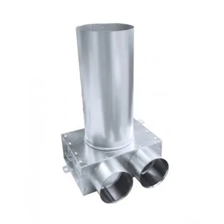 2-es szelepfogadó 125/2x75 mm-es